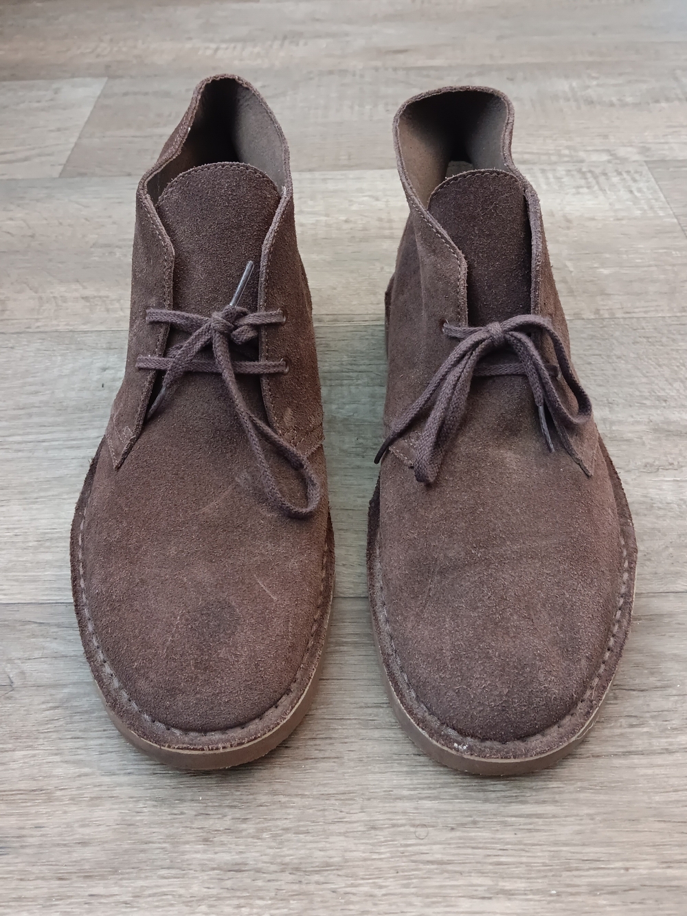 Clarks Bushacre 2 Brown Suede Lace Up Ankle Chukka Boots Men's Size 11